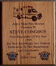 fire department plaque